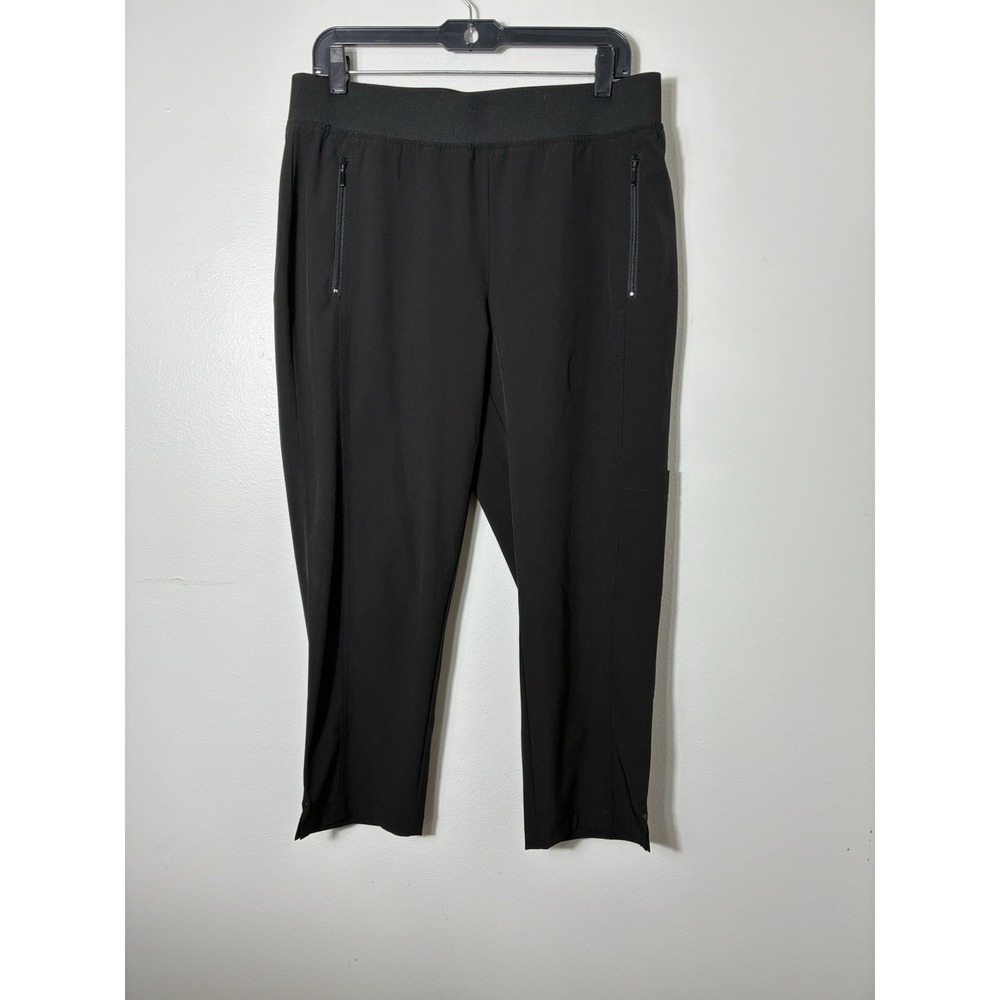 chicos zenergy Pull On Cropped Pants Sz M Black Hiking Outdoor Casual